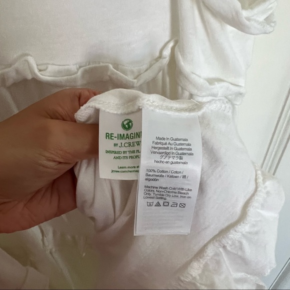 J. Crew Tiered Knit Keyhole Maxi Dress, White Size Medium cotton - Picture 7 of 7